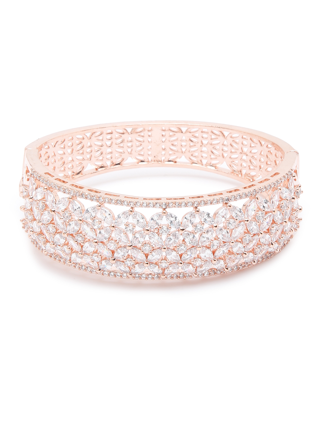 YouBella Jewellery Celebrity Inspired Gold Plated American Diamond Bracelet for Girls and Women